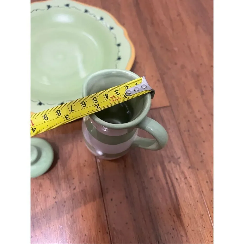 Pfaltzgraff Pistoulet oil cruet and matching plate/saucer